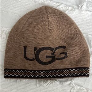 UGG Brown Knit Beanie for Babies